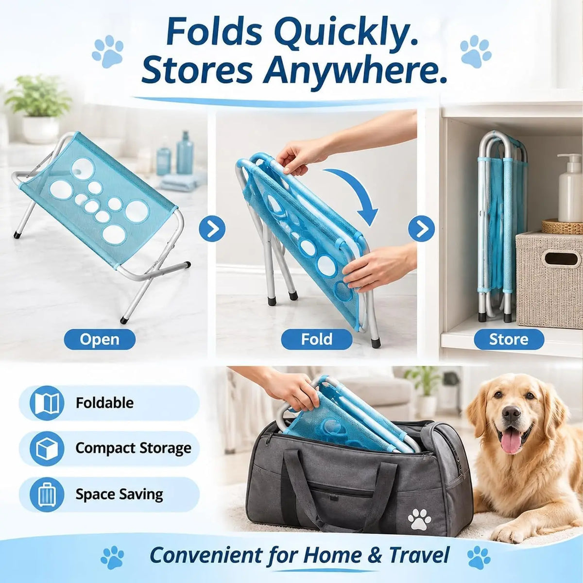 GroomEase  Foldable Pet Grooming & Nail Trimming Hammock
