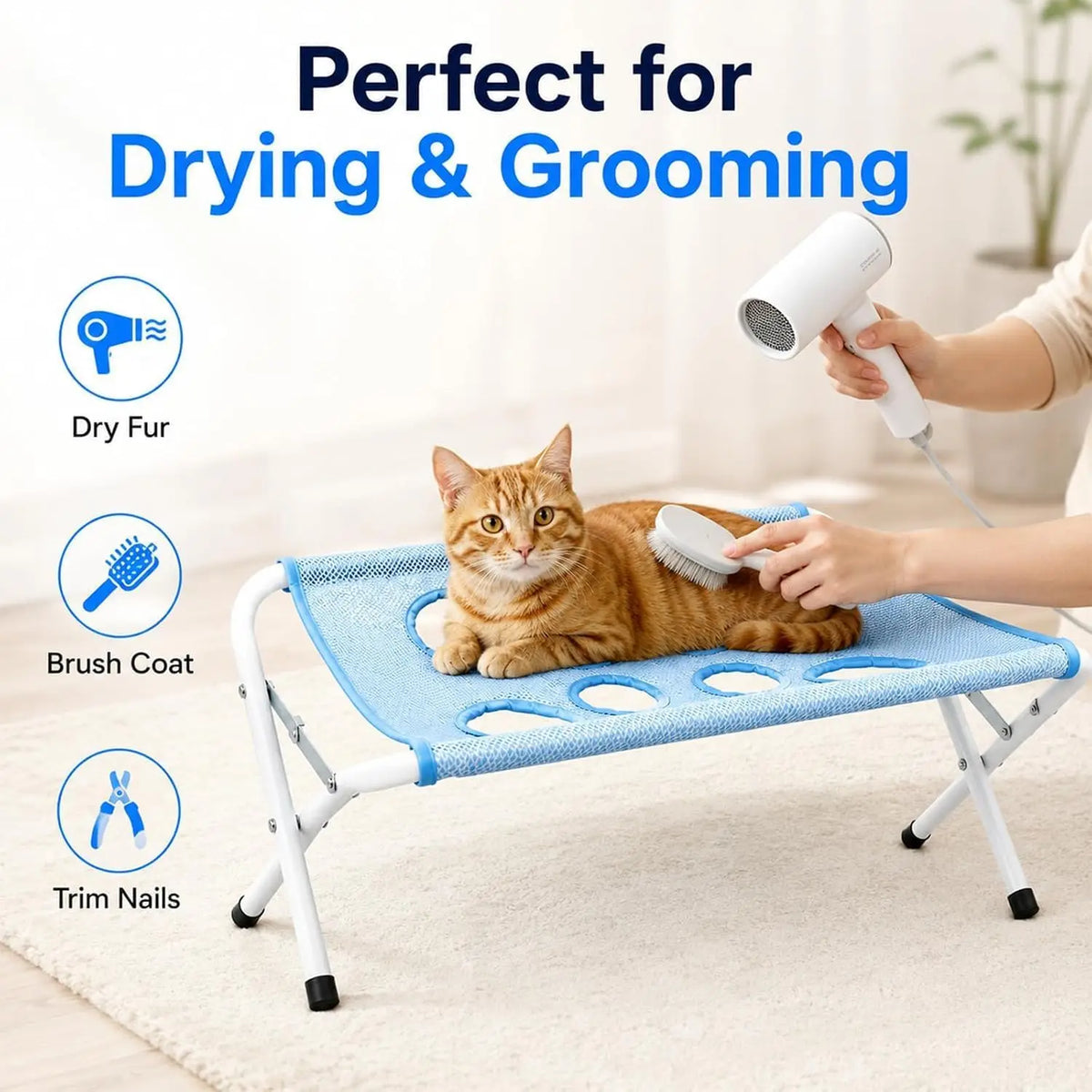 GroomEase  Foldable Pet Grooming & Nail Trimming Hammock