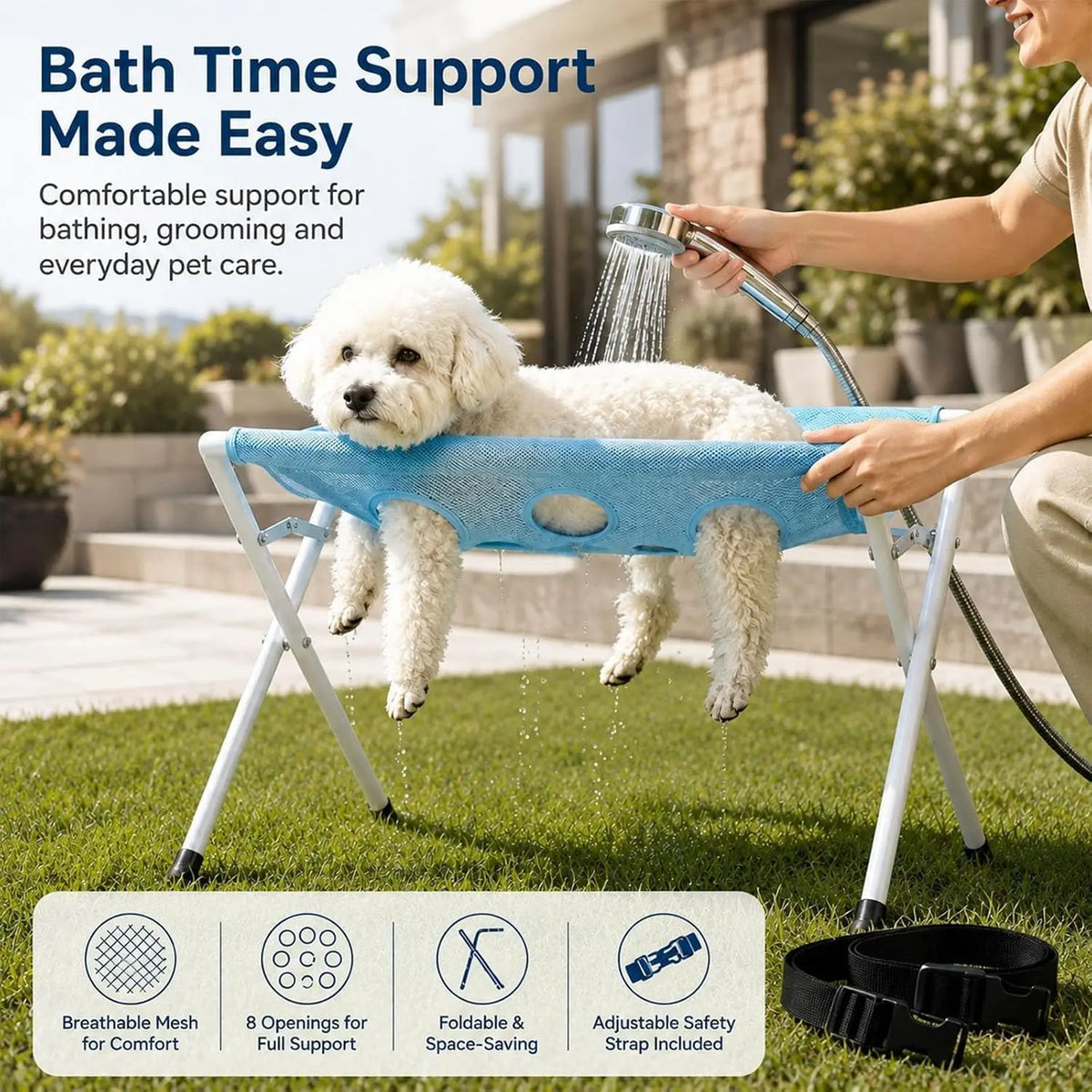 GroomEase  Foldable Pet Grooming & Nail Trimming Hammock